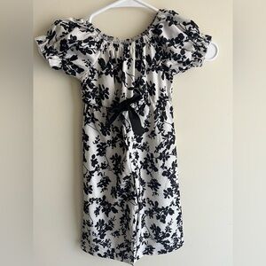 SHEIN Monochrome Floral Dress